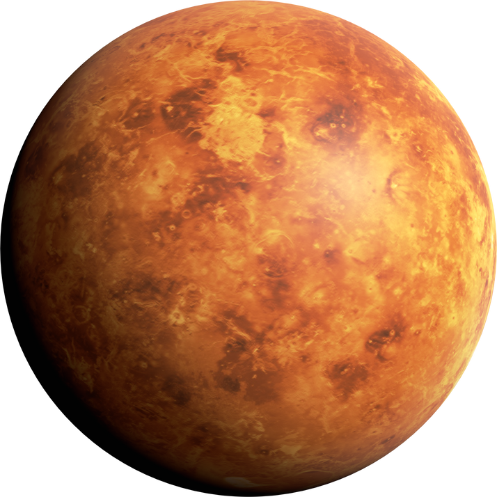 isolated realistic Venus surface illustration