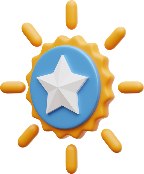 3D Star Badge